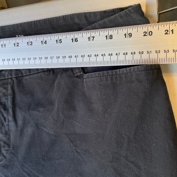 St. John's Bay Women Khaki Pants size 22W Black Straight Leg Mid Rise - Picture 3 of 11